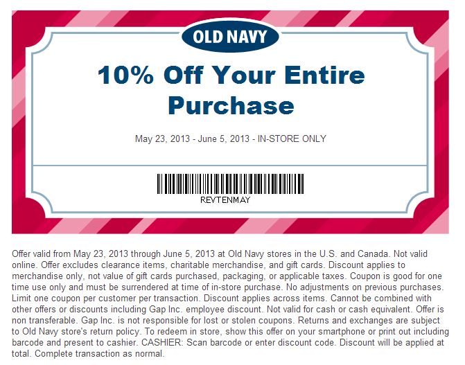 Online Coupon Code For Old Navy 102